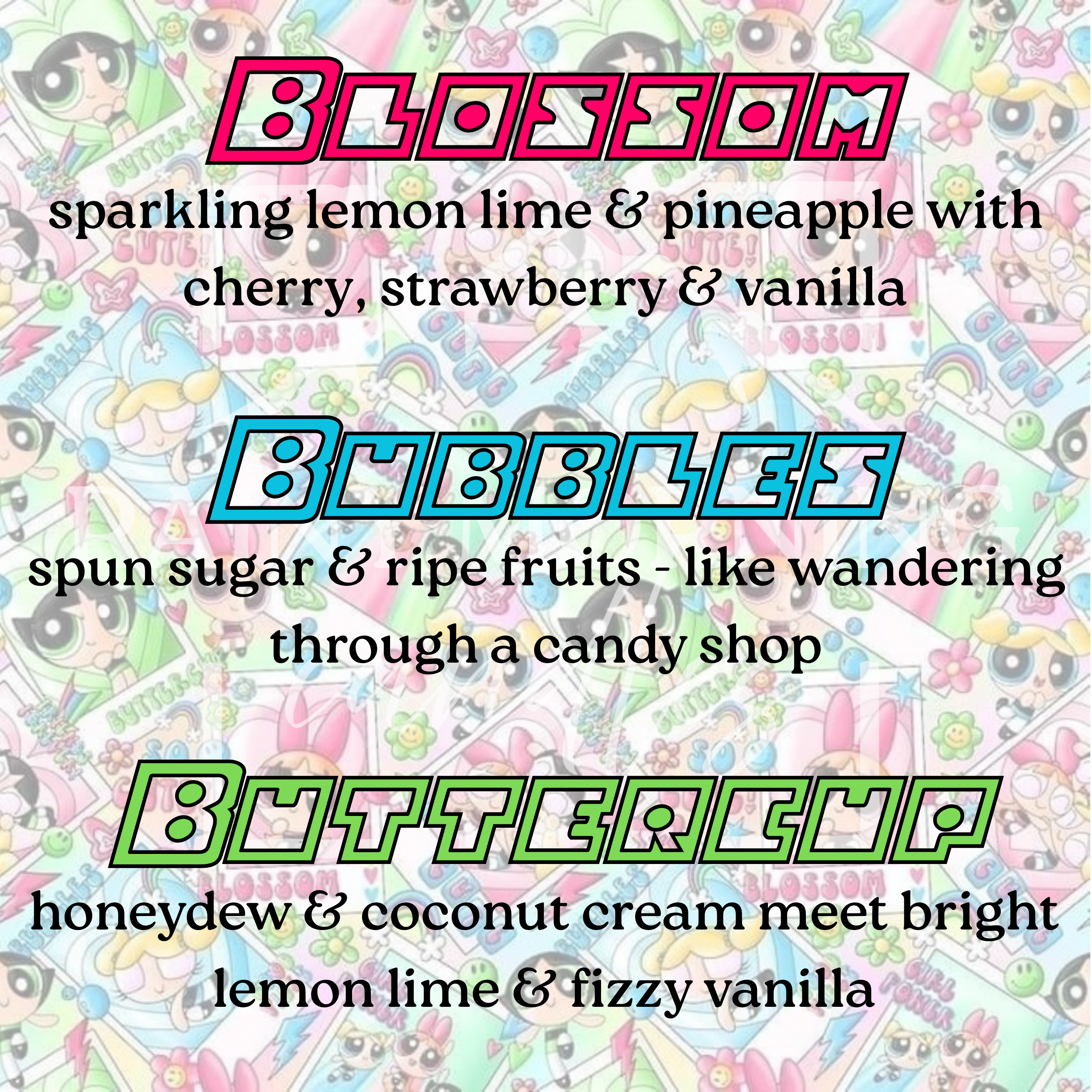 Sugar Spice & Everything Nice | Powerpuff Girl Mini Collection | Wax Melts