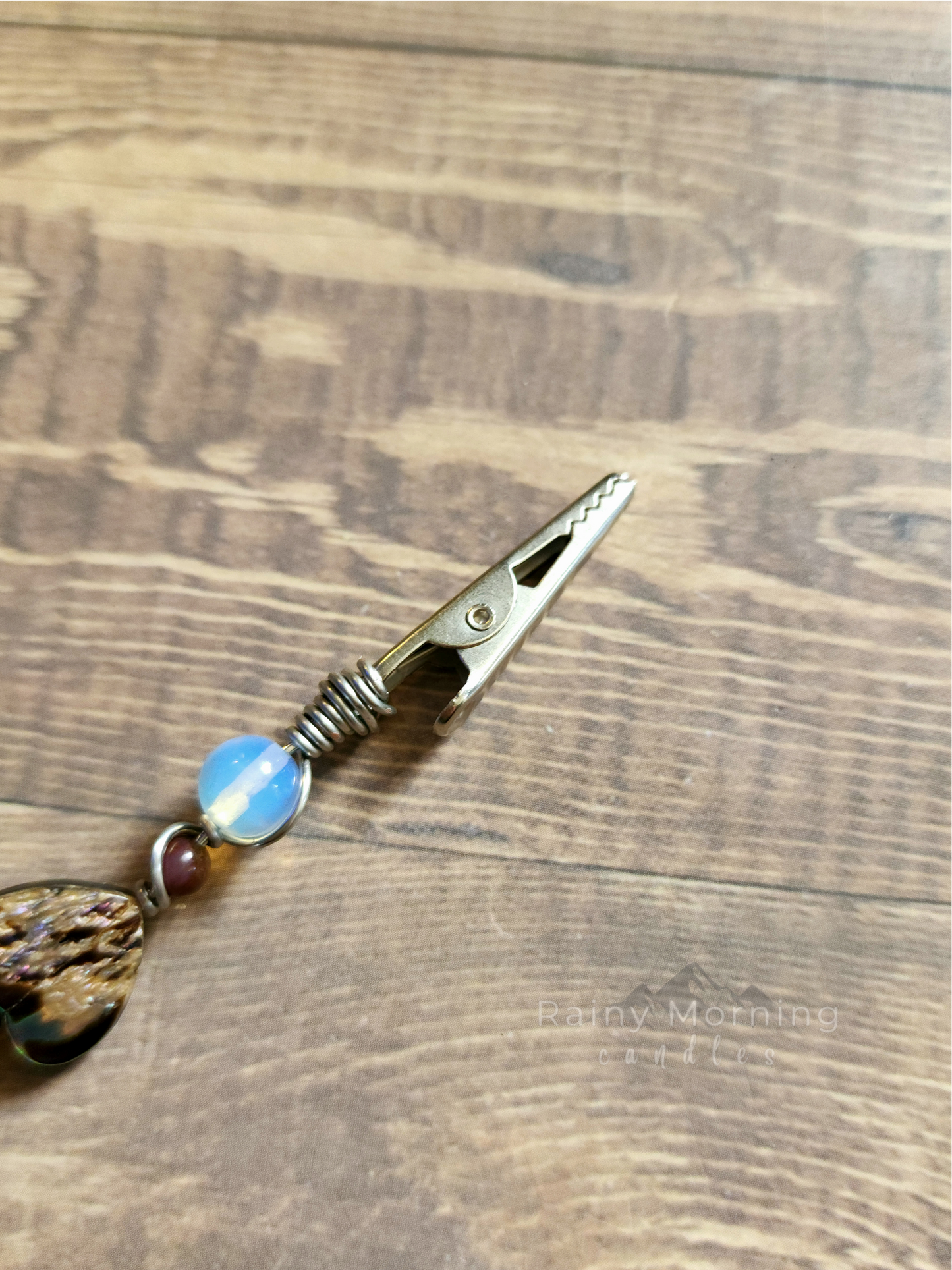 Heart Shaped Abalone Mini Clip Wand | ATM Card Grabber | Mini Roach Clip