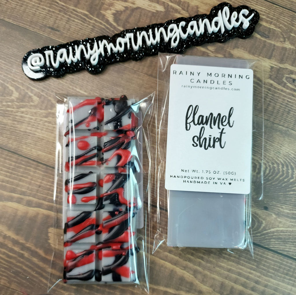 Flannel Shirt | Wax Melts - Rainy Morning Candles 